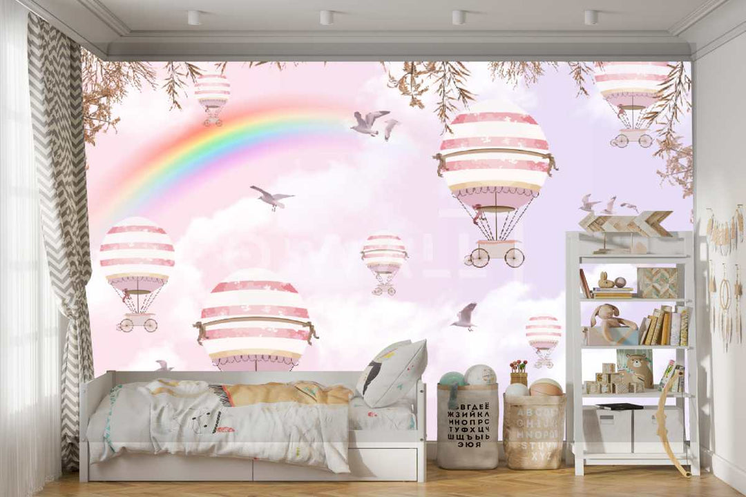 Papier peint rose sur mesure — Owall Maroc