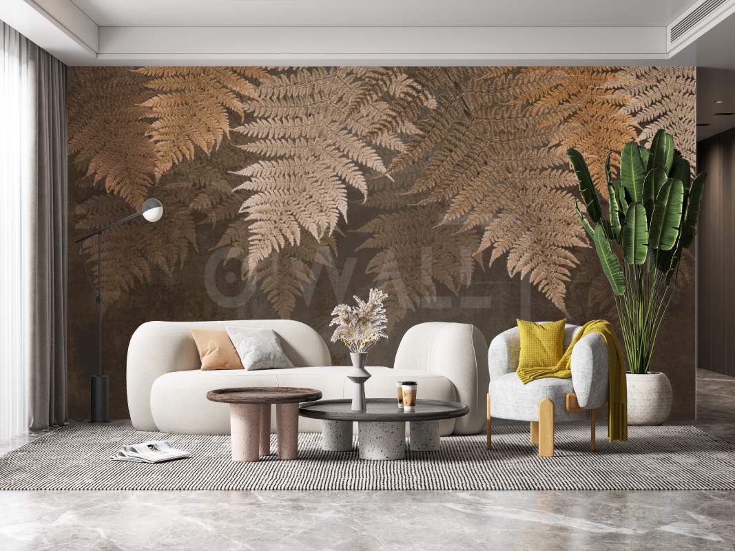Papier peint marron sur mesure — Owall Maroc