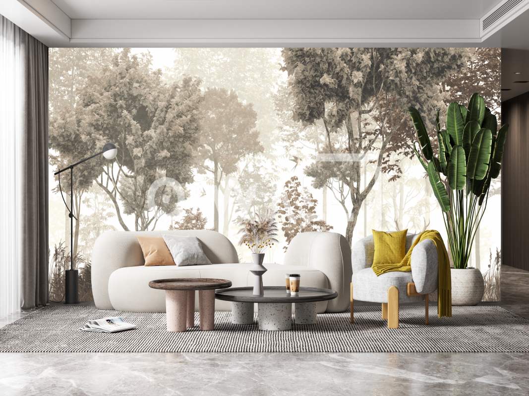 Papier peint gris sur mesure — Owall Maroc