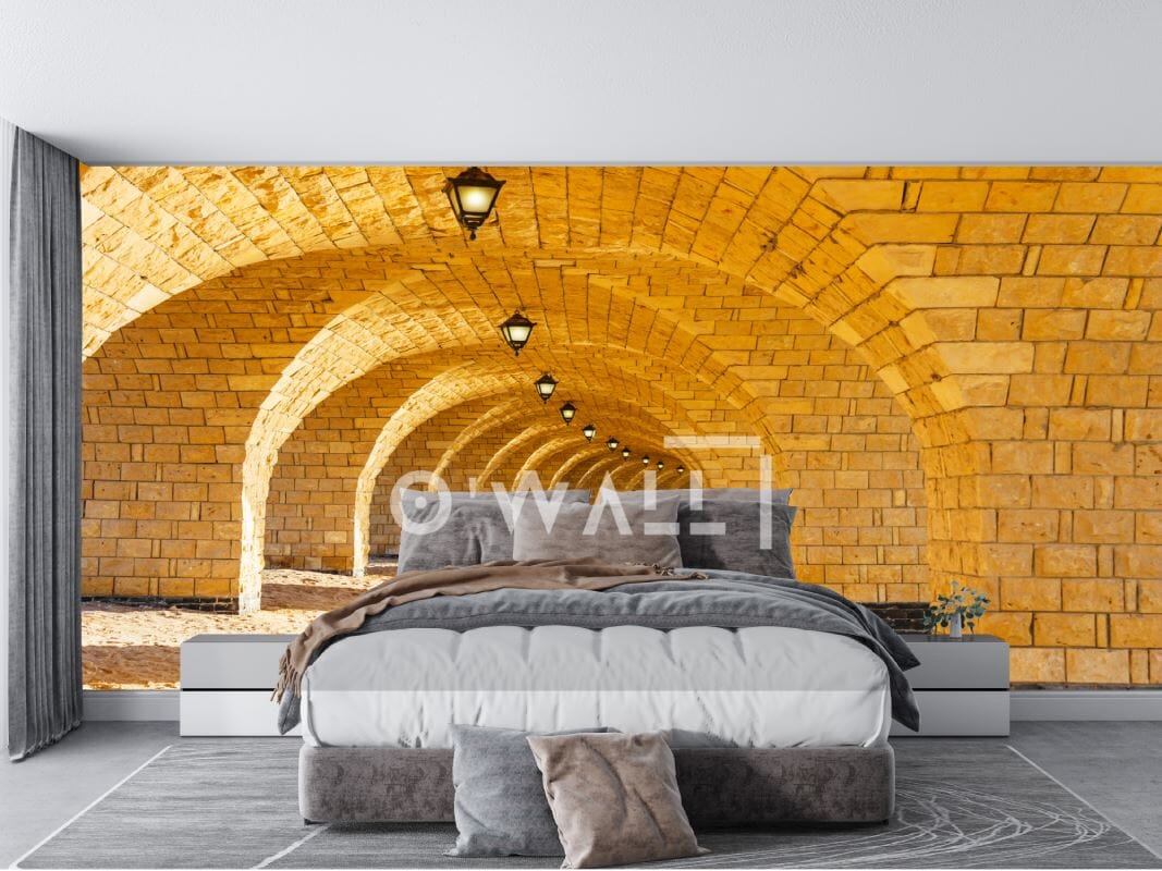 Papier peint orange sur mesure — Owall Maroc