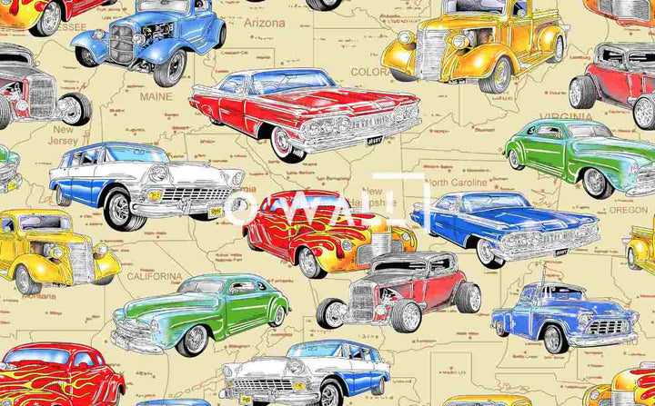 Papier Peint : Classic American Cars WK108