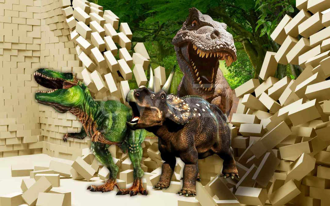 Papier Peint : 3D Jurassic Park Dinosaurs WK113