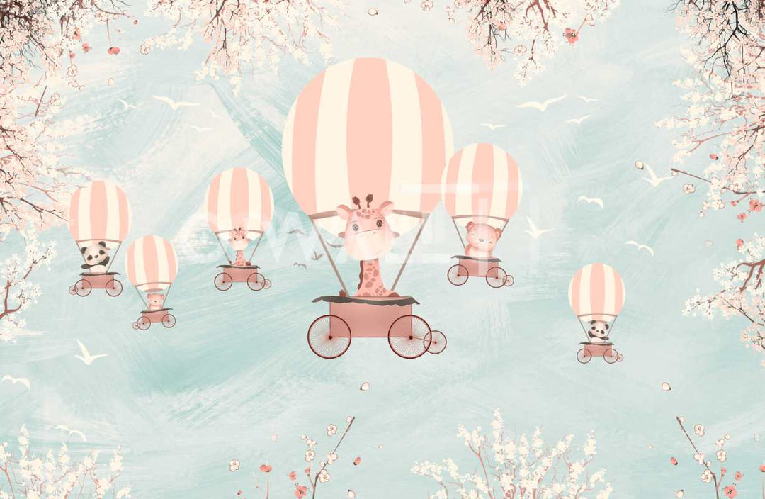 Papier Peint : Cute Animals in The Sky WK119