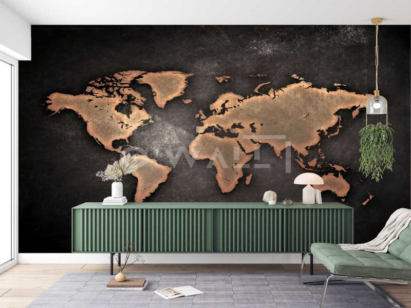 Papier peint Carte du Monde Vintage Maroc